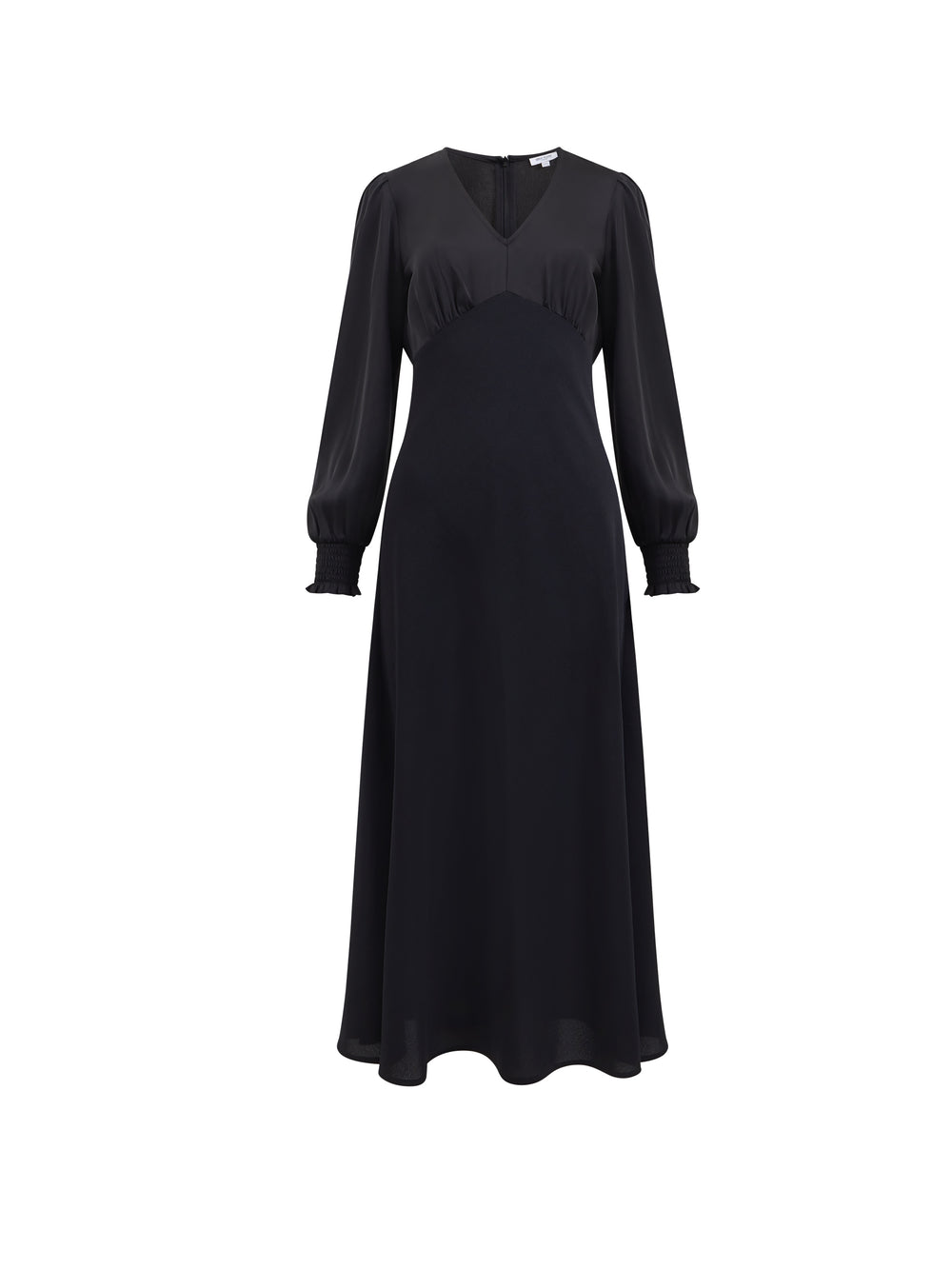 Ferne Crepe V-Neck Midi Dress Black | Great Plains UK