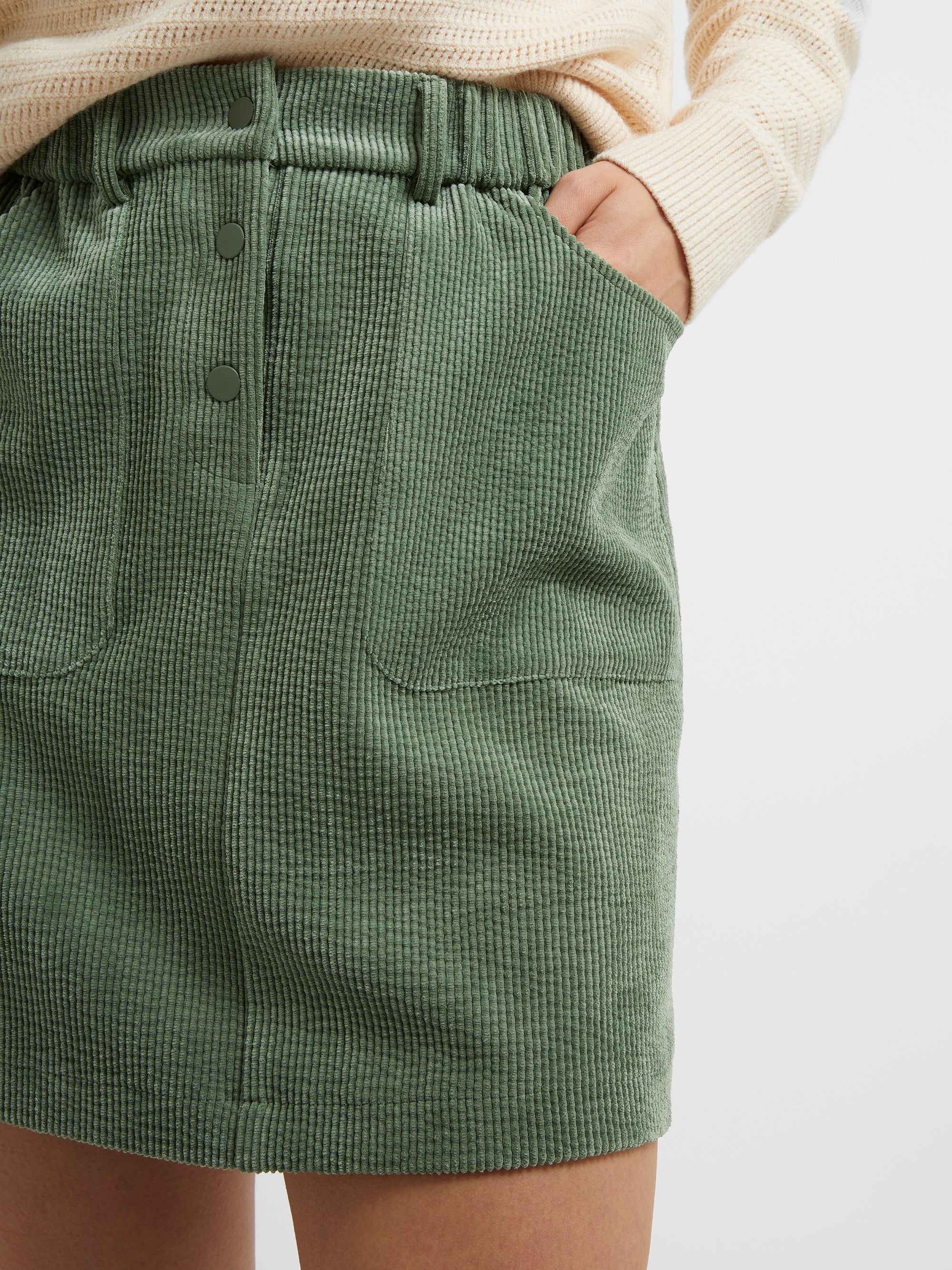 Winter Cord Mini Skirt