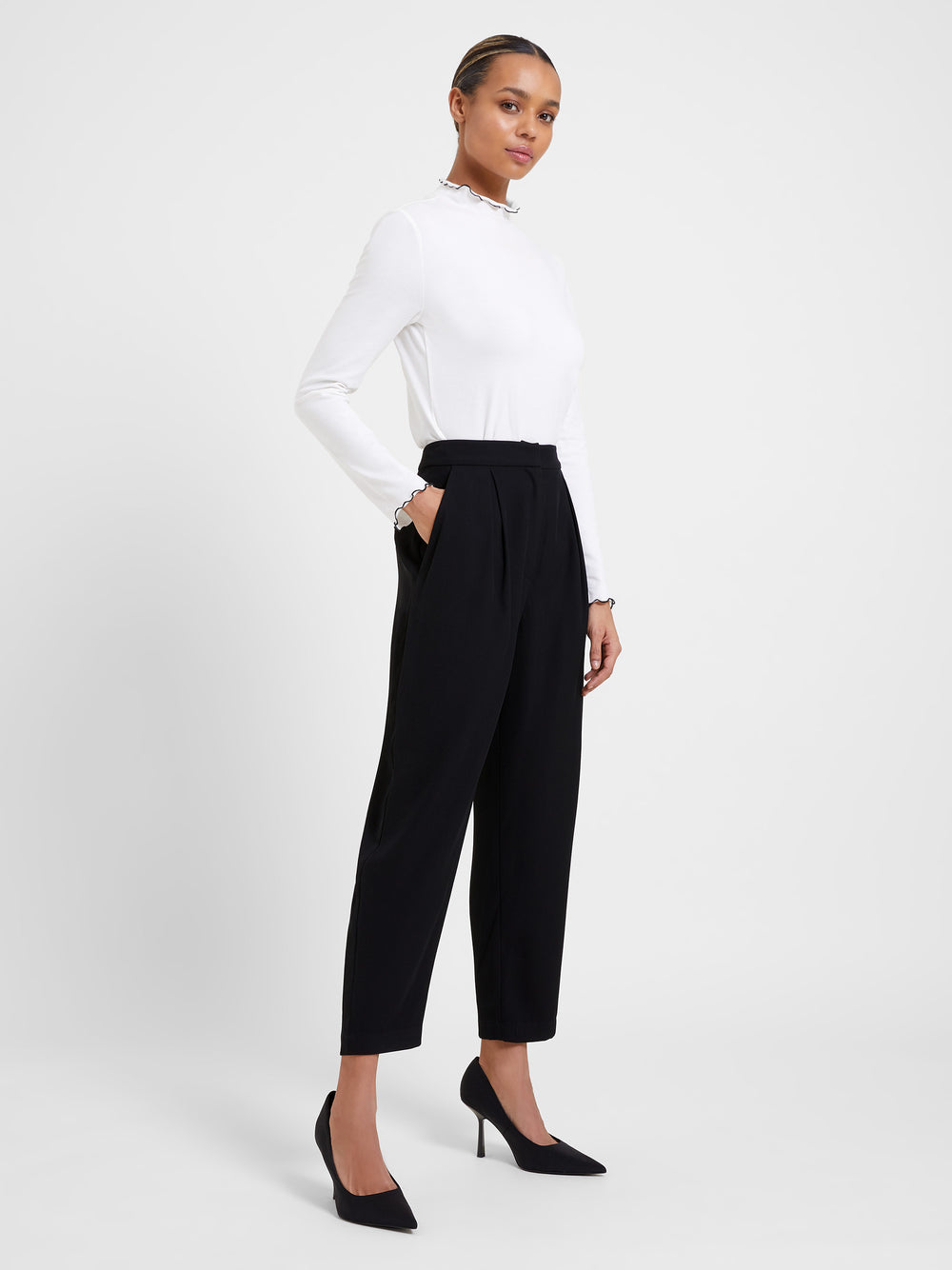 Soft Drape Trousers Black | Great Plains UK