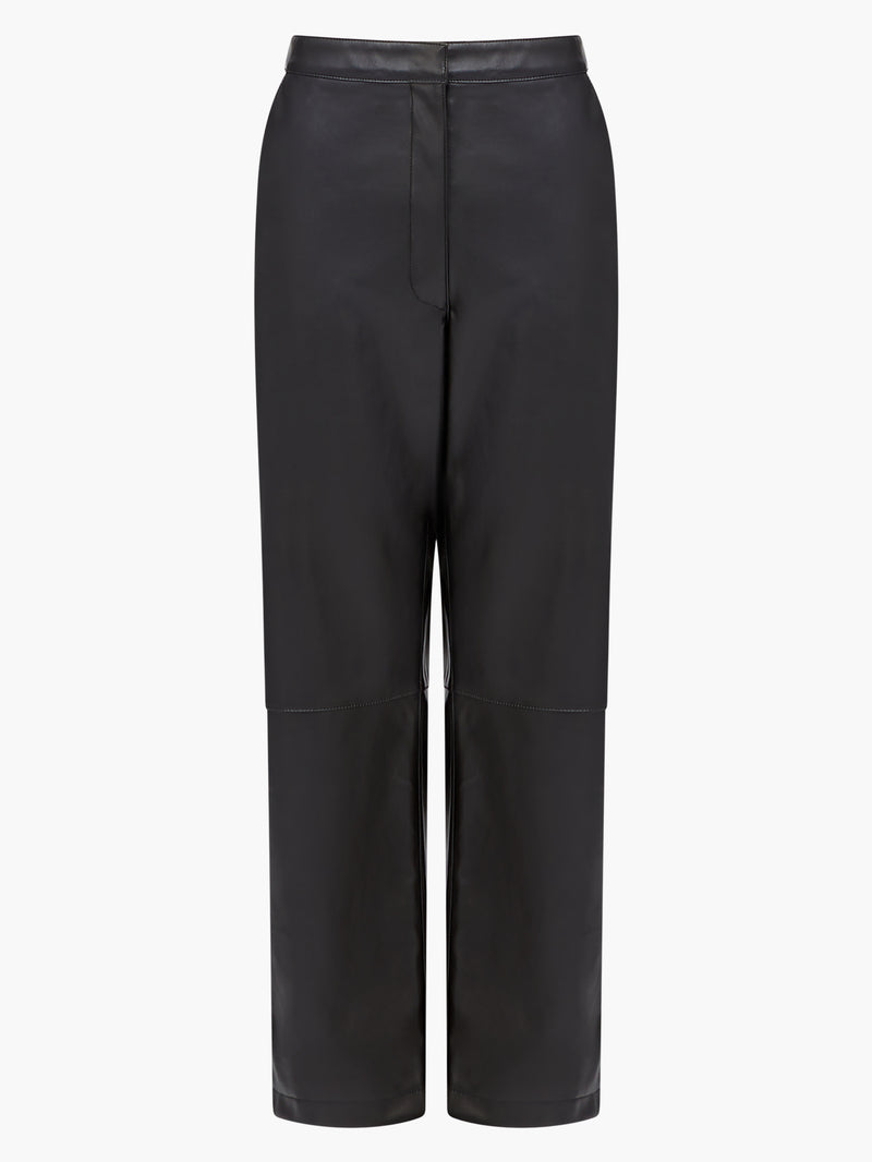Ania Faux Leather Trousers Black