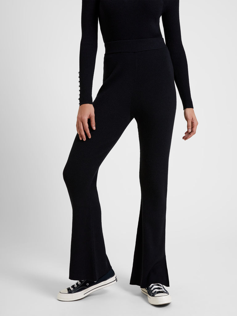 Ensley Knit High Waisted Trousers Black | Great Plains UK