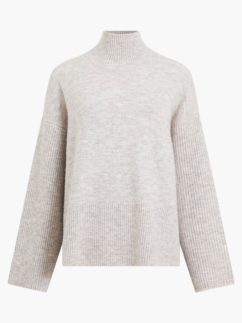 Winter Recycled Core Knit High Neck Jumper Multi Marl