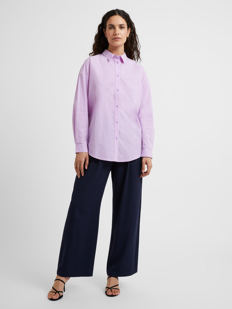 Core Organic Shirting Button Down Shirt Lavender | Great Plains UK