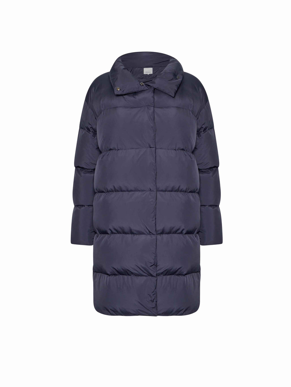 Modern High Neck Puffer Coat Slate Blue Great Plains UK