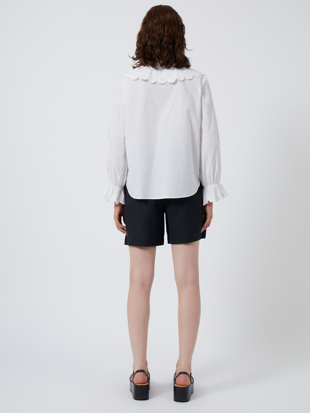 Daisy Organic Embroidered Collar Blouse White Combo Great Plains UK