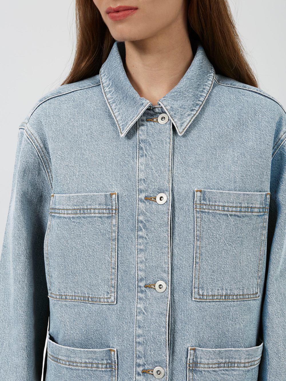 Sunwashed Denim Cargo Jacket Sunwashed Denim | Great Plains UK