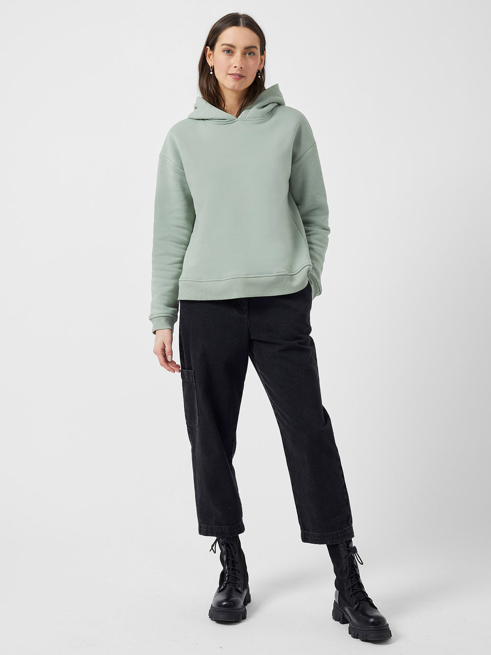 Winter Soft Sweatshirt Hoodie Seafoam | Great Plains UK
