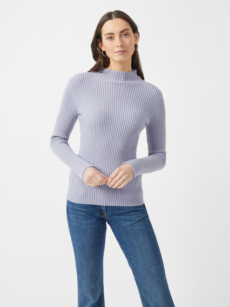Winter Comfort High Neck Jumper Dusky Cornflower | Great Plains UK