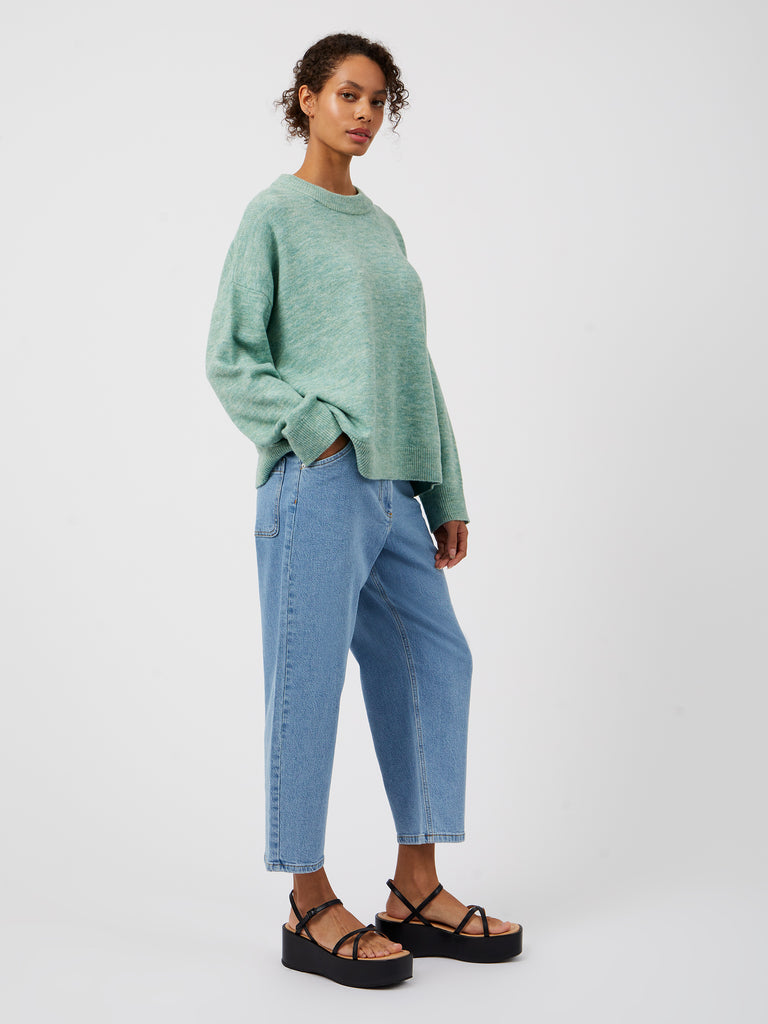 Carice Recycled Knit Crew Neck Jumper Fresh Green Great Plains UK